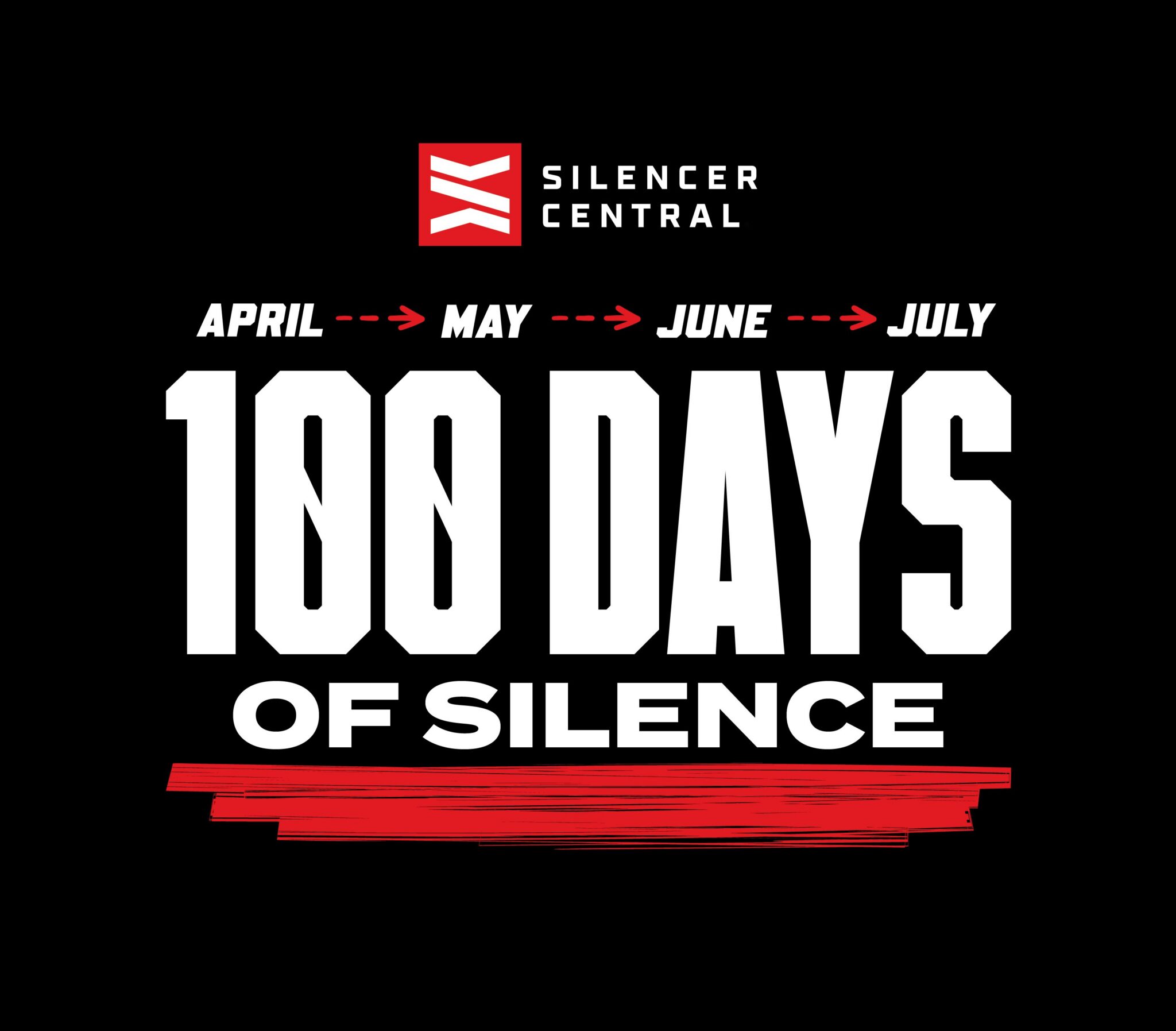100dos_campaign_hero - Freedom's Lodge Silencer Central 100 Days of Silence campaign — Day 32 of Silence, May 18, 2026
