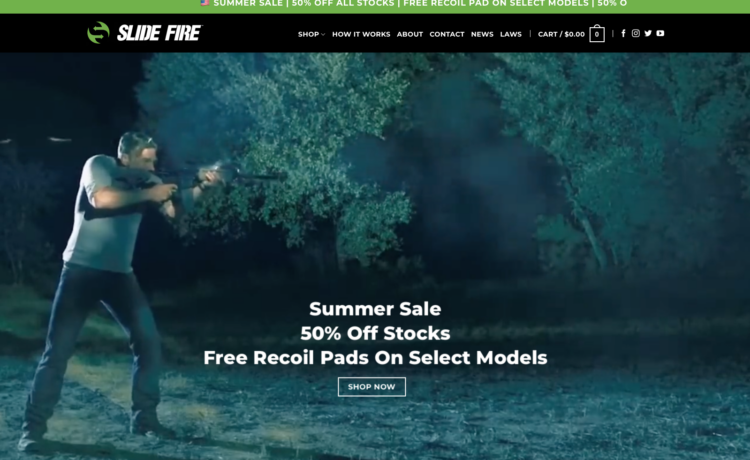 Slide fire website hero shot - Freedom’s Lodge Slide fire website hero shot