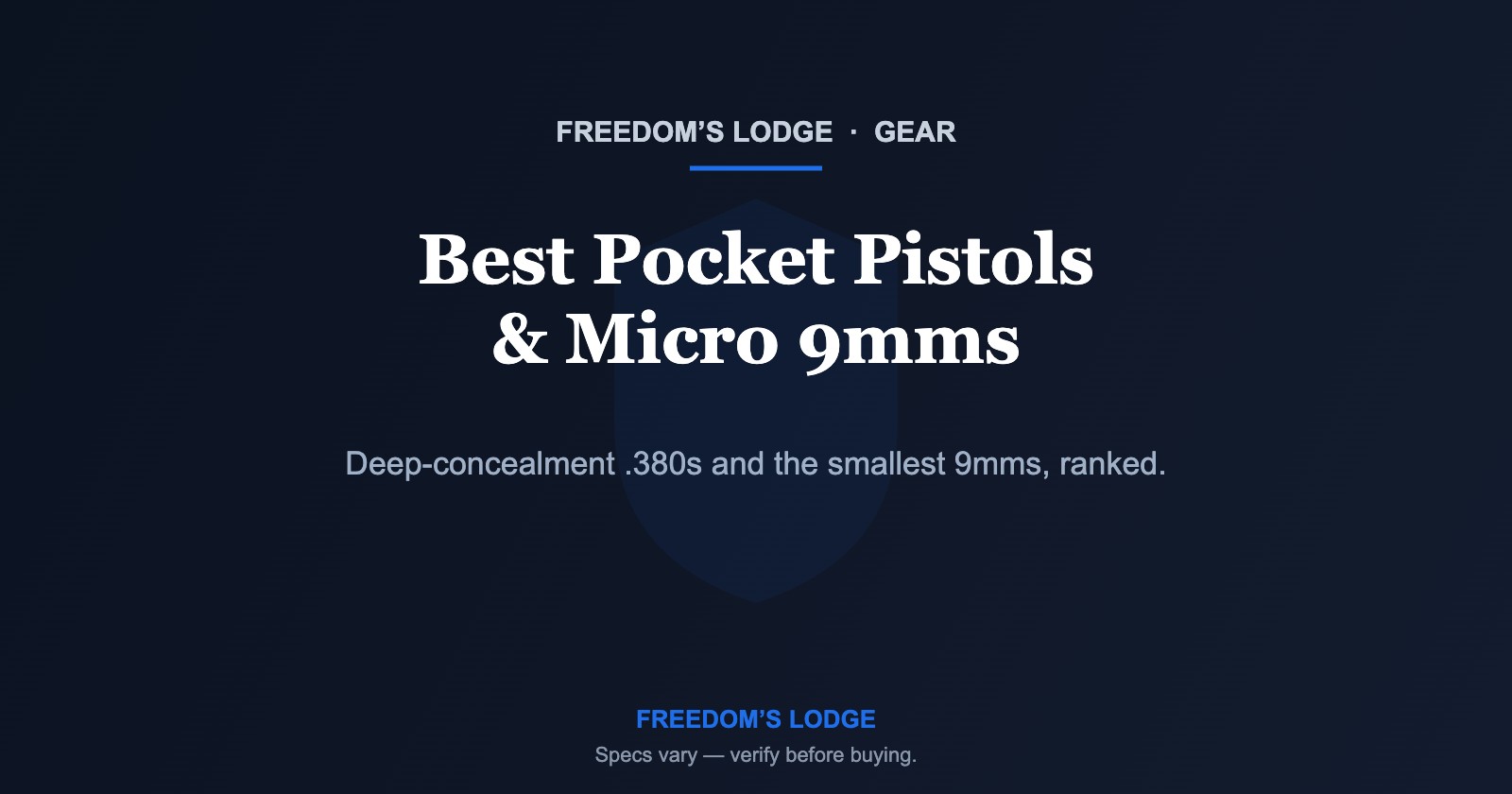 The best pocket pistol and micro-compact 9mm options for deep concealment