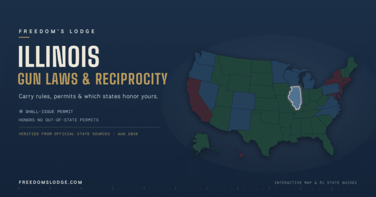 Illinois gun laws and concealed carry reciprocity map, verified August 2026 — Freedom’s Lodge