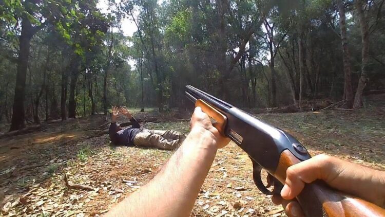 Trespasser having gun pointed at them - Freedom’s Lodge Trespasser with a gun pointed at them on private property