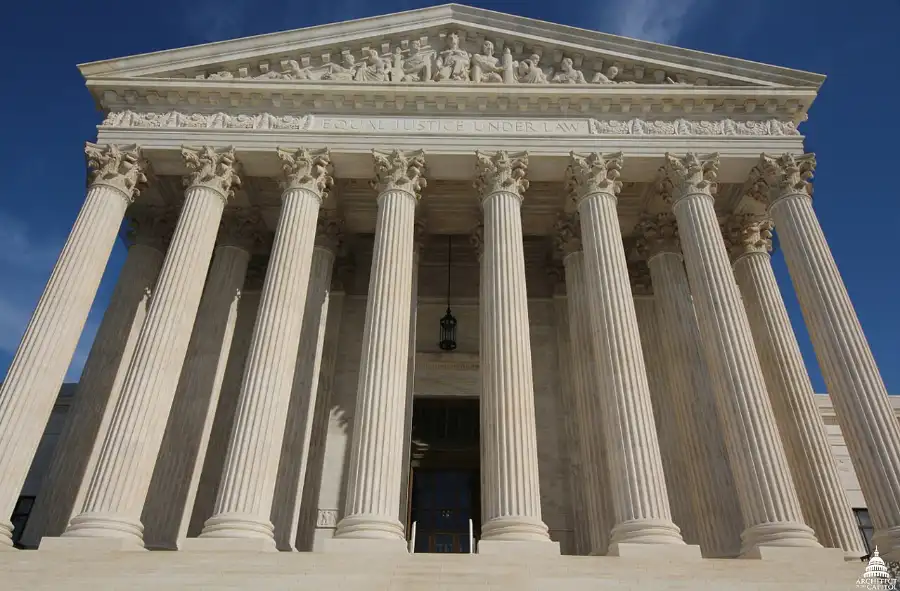 Supreme Court building columns supreme court gun case docket